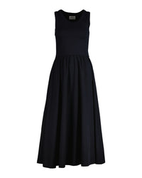 An image of the Gant Midi Jersey Woven Combo Dress