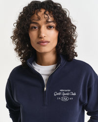 An image of the Gant Graphic Half Zip Sweatshirt