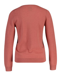 An image of the Gant Extrafine Lambswool Blend V-Neck