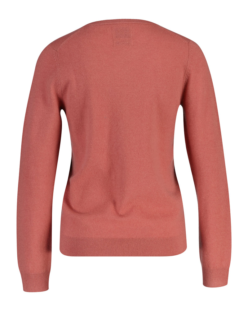 An image of the Gant Extrafine Lambswool Blend V-Neck