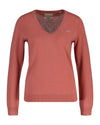 An image of the Gant Extrafine Lambswool Blend V-Neck