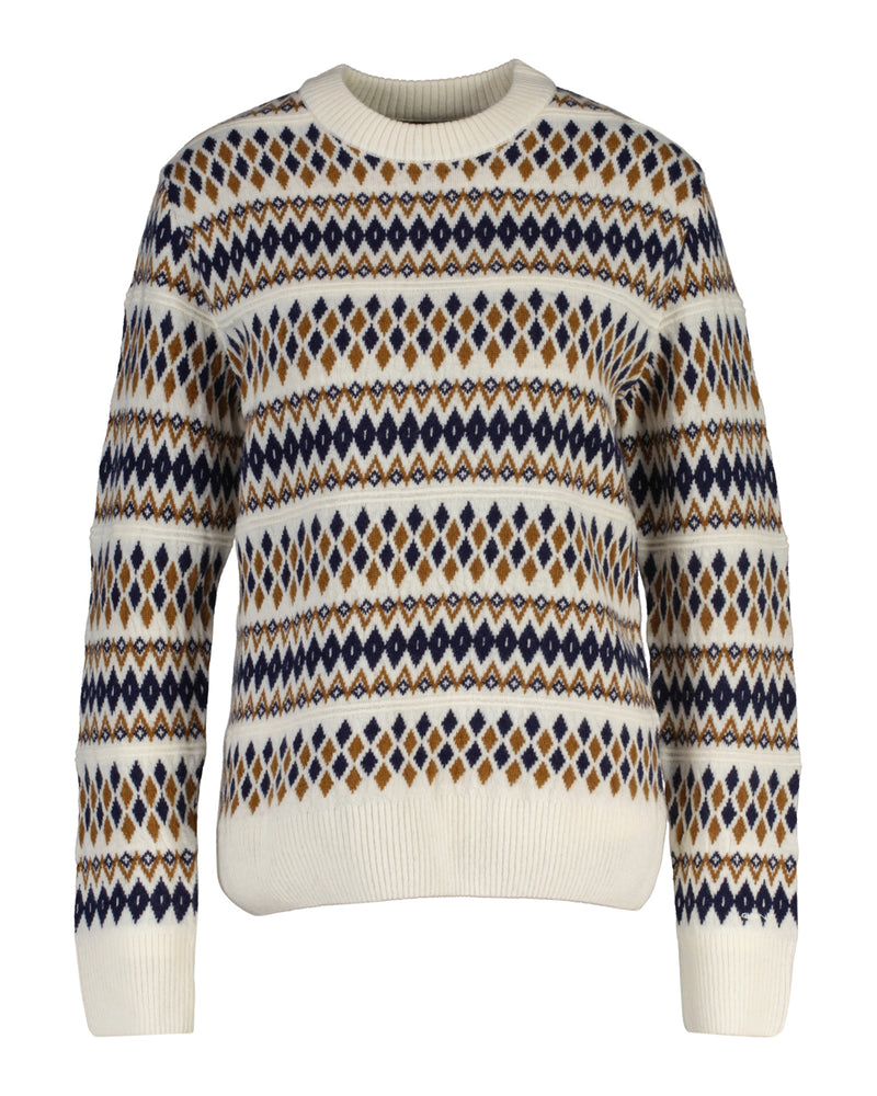An image of the Gant Fairisle Crew Neck Jumper