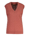 An image of the Gant Lambswool Cable V-Neck Vest