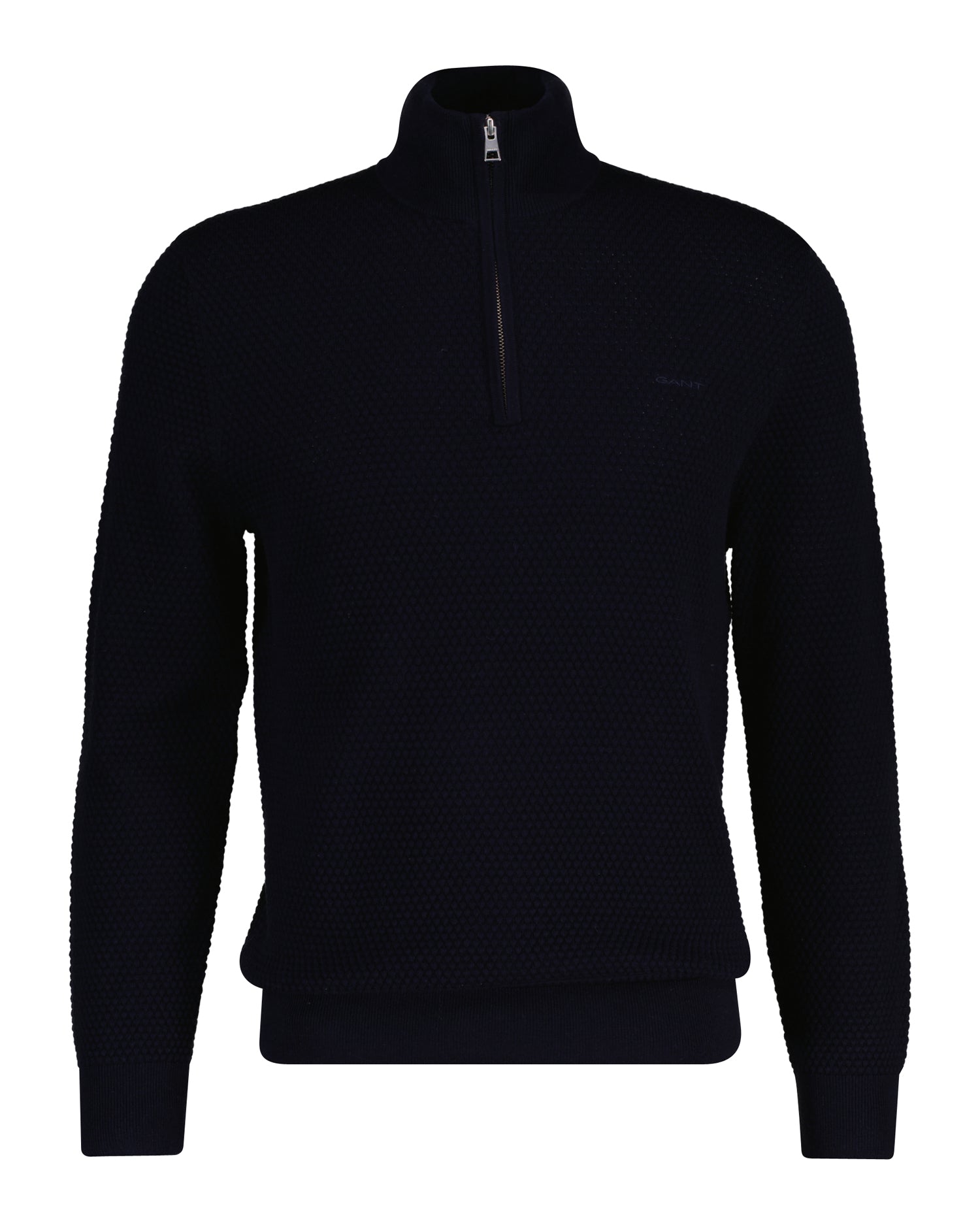An image of the Gant Textured Cotton Merino Half Zip