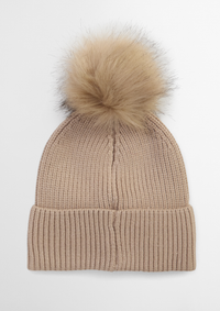 An image of the Barbour International Mallory Pom Beanie Hat