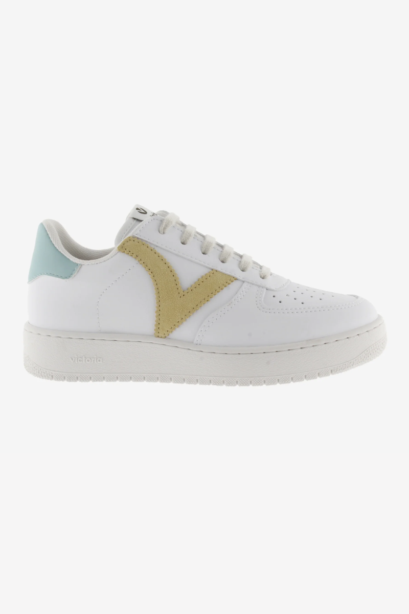 An image of the Victoria Madrid Contrast Faux Leather Trainer