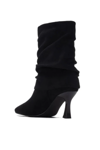 Suede High Heeled Ankle Boots