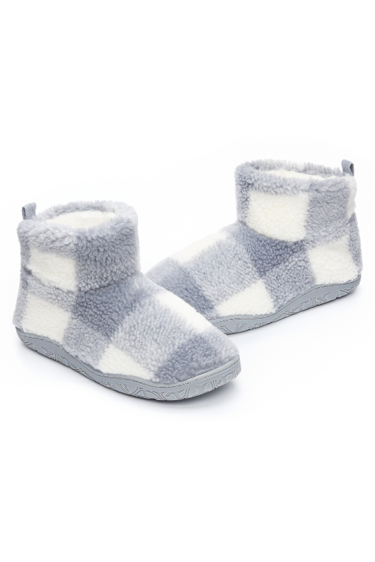 An image of the Bedroom Athletics Celeste Check Sherpa Slipper Boots