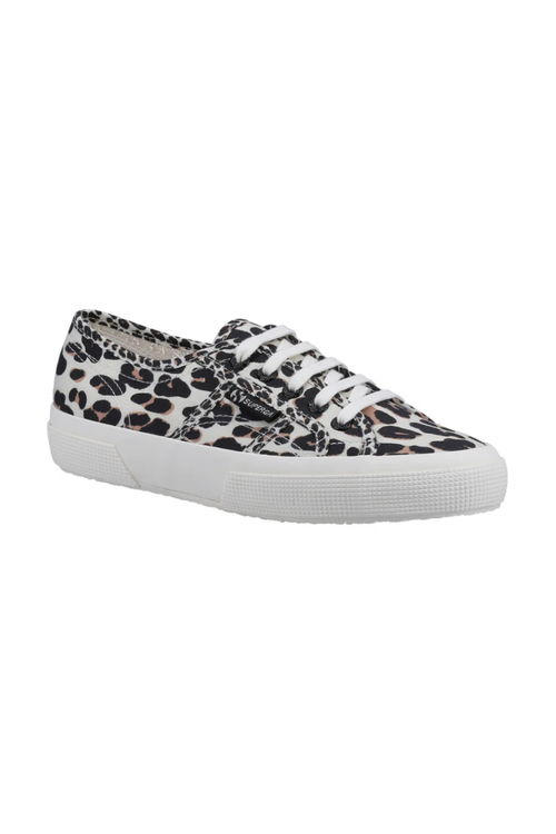 An image of the Superga Light Leopard Print Trainer