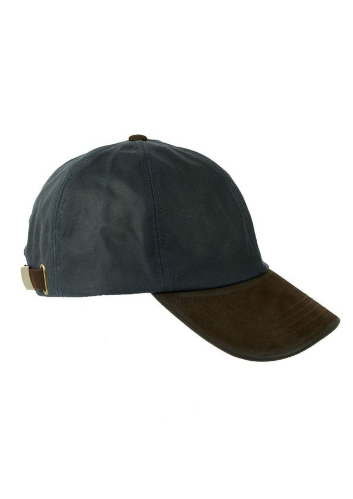 An image of the Heather Accessories Hamilton Wax Leather Peak Baseball Cap