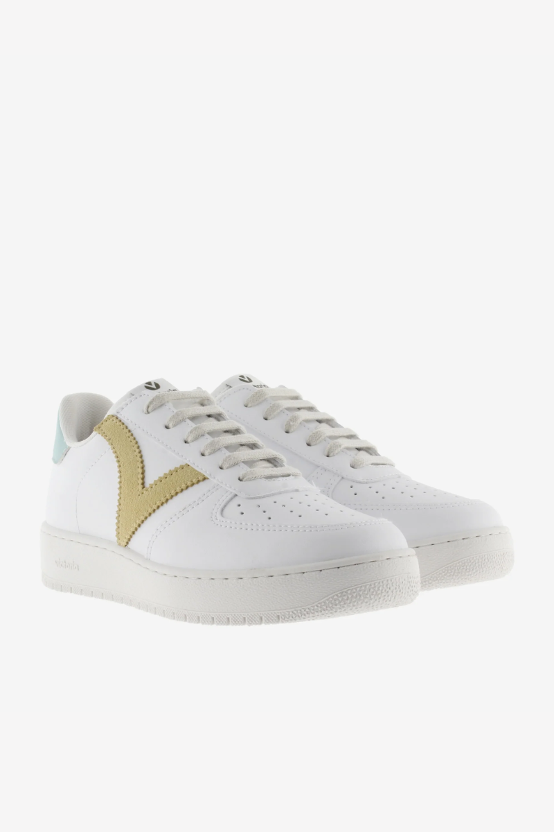An image of the Victoria Madrid Contrast Faux Leather Trainer