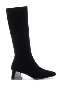 An image of the Xti Microfibre Suede Long Heeled Boots