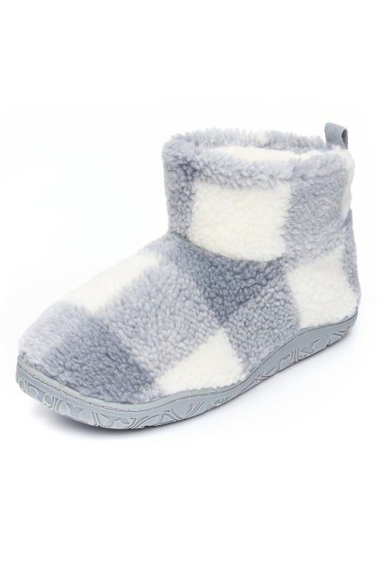 An image of the Bedroom Athletics Celeste Check Sherpa Slipper Boots