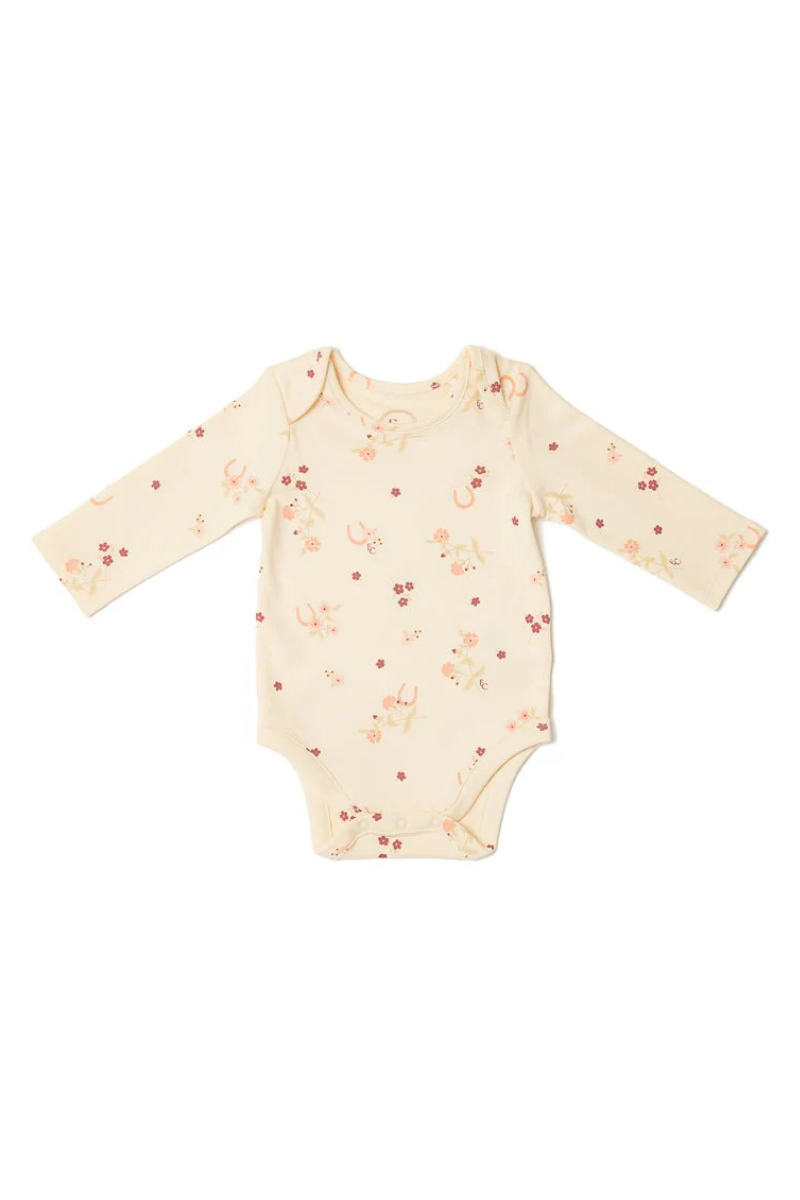 An image of the Eleanor Charles The Horseshoe Floral Print Bodysuit