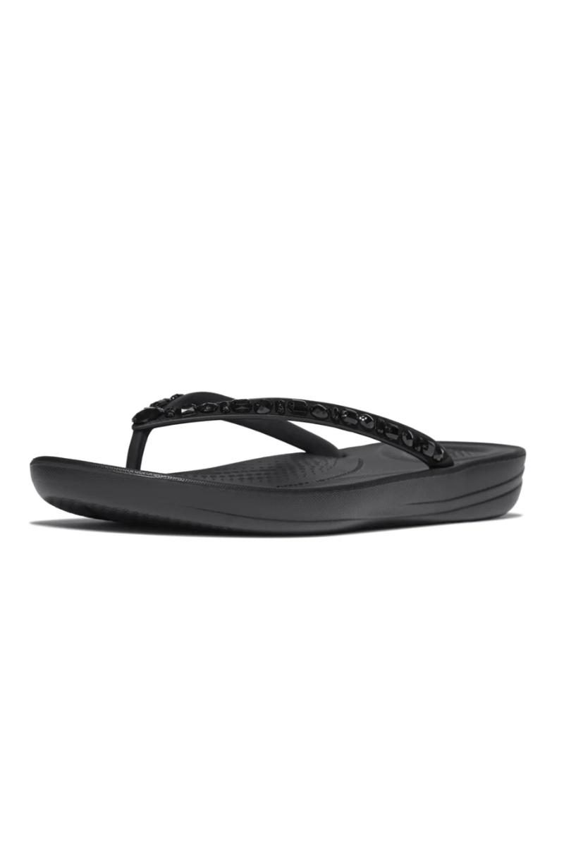 An image of the Fitflop Iqushion Multi-Crystal Ergonomic Flip-Flops