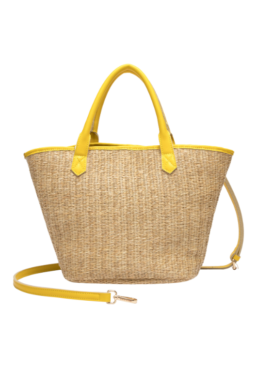 An image of the Every Other Large Twin Tote Bag in the colour Yellow.