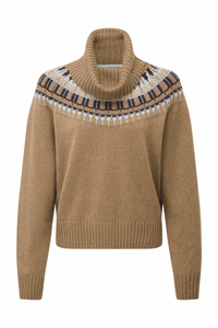 An image of the Schoffel Filey Fairisle Roll Neck Jumper