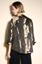 An image of the Joseph Ribkoff Textured Floral Jacket