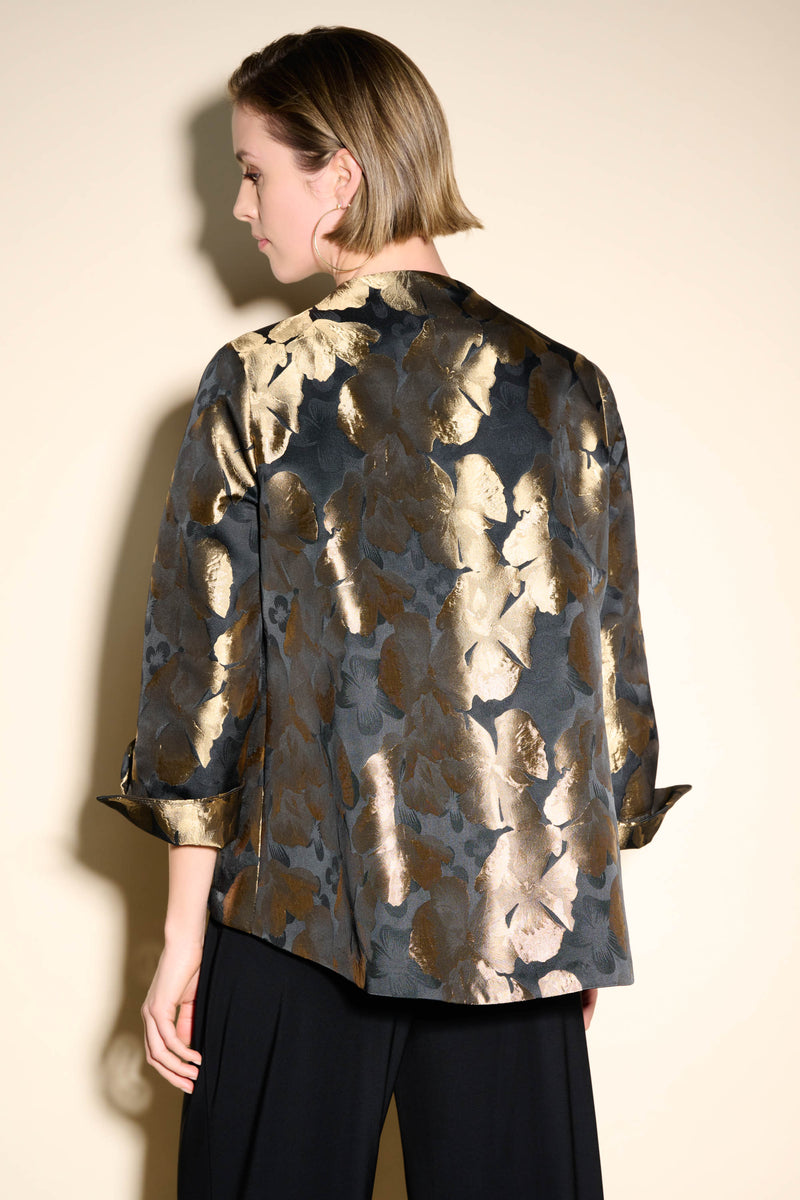 An image of the Joseph Ribkoff Textured Floral Jacket