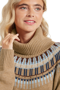 An image of the Schoffel Filey Fairisle Roll Neck Jumper