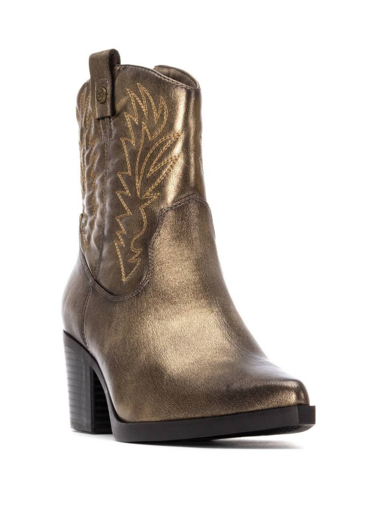 An image of the Xti Leather Heeled Ankle Boot