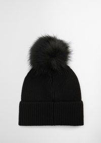 An image of the Barbour International Mallory Pom Beanie Hat