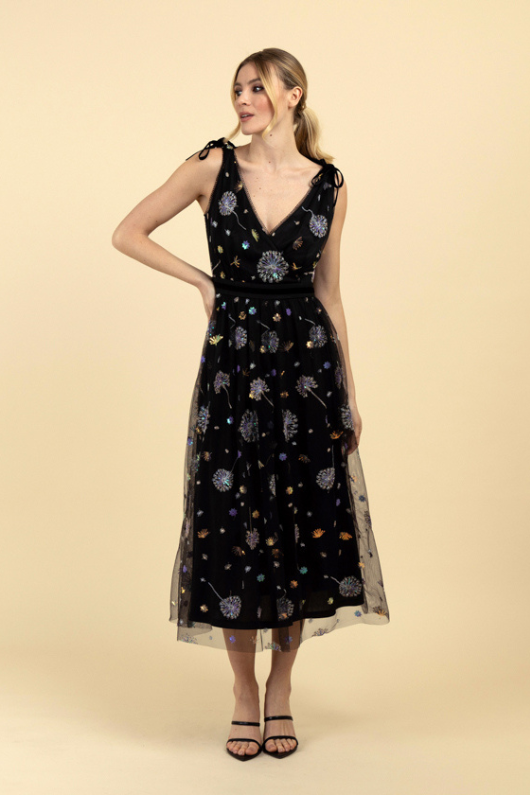 An image of the Fee G Dandelion Mesh Dress