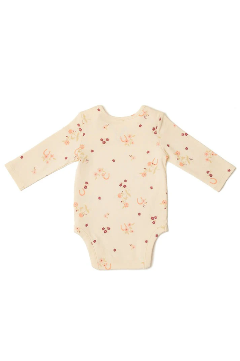 An image of the Eleanor Charles The Horseshoe Floral Print Bodysuit
