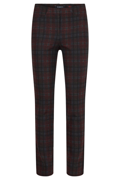 An image of the Robell Bella Tartan Trousers