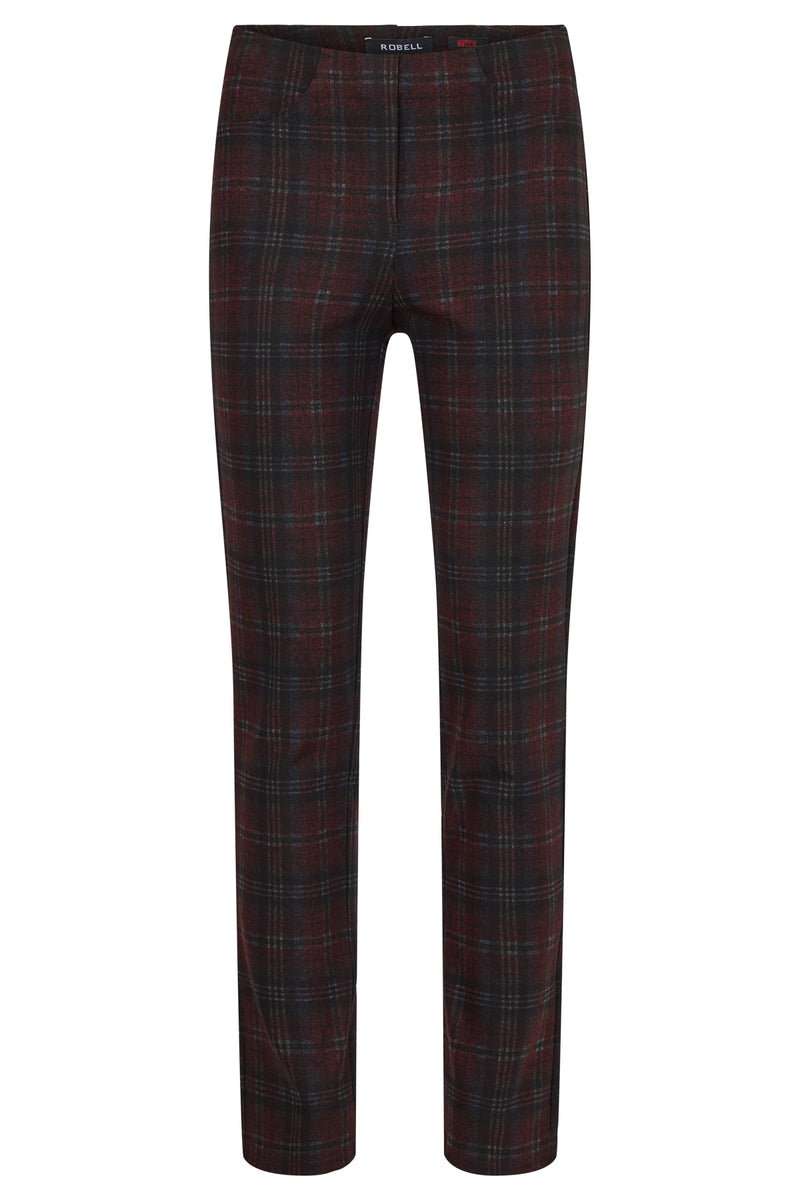An image of the Robell Bella Tartan Trousers