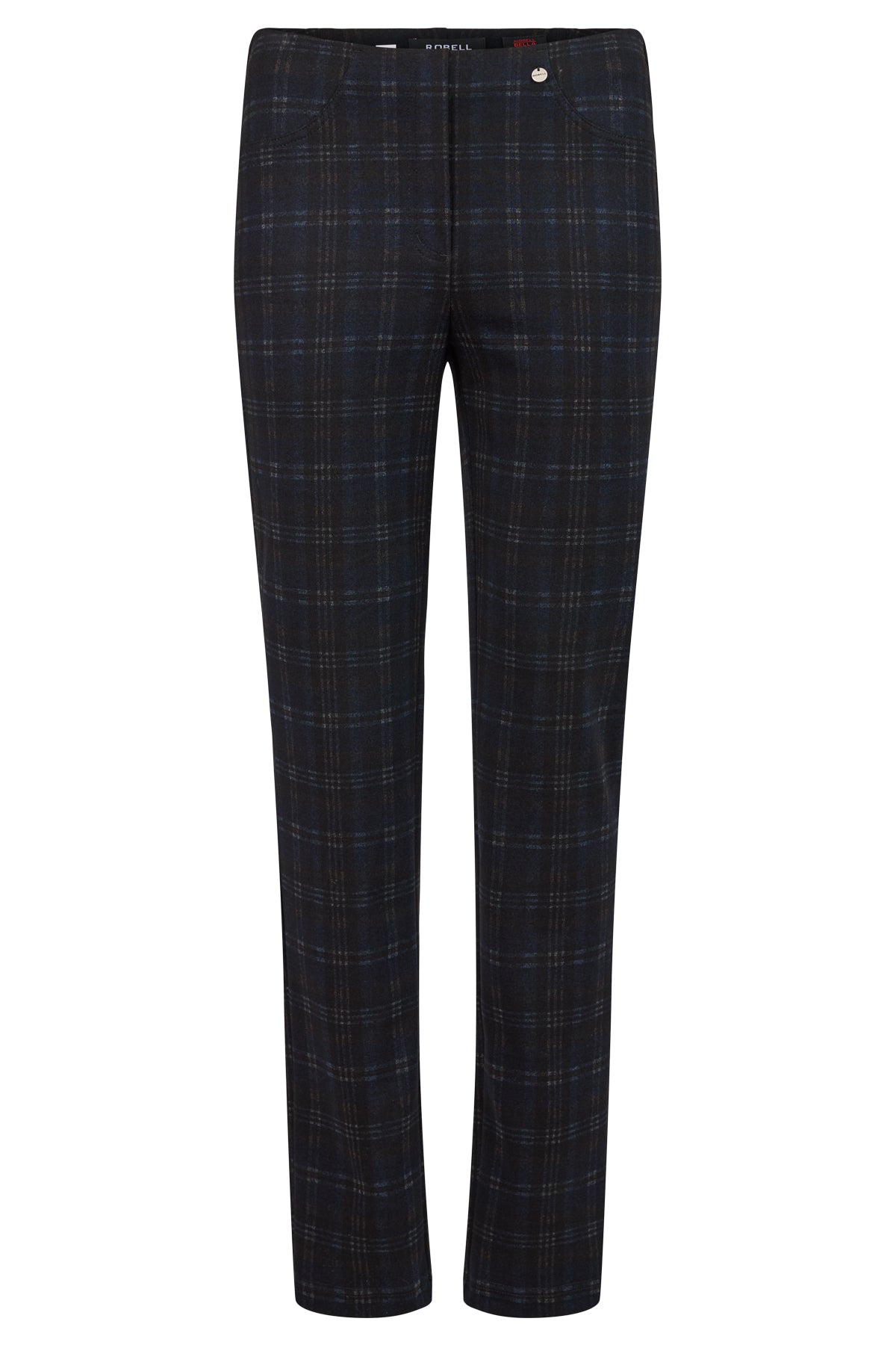 An image of the Robell Bella Tartan Trousers