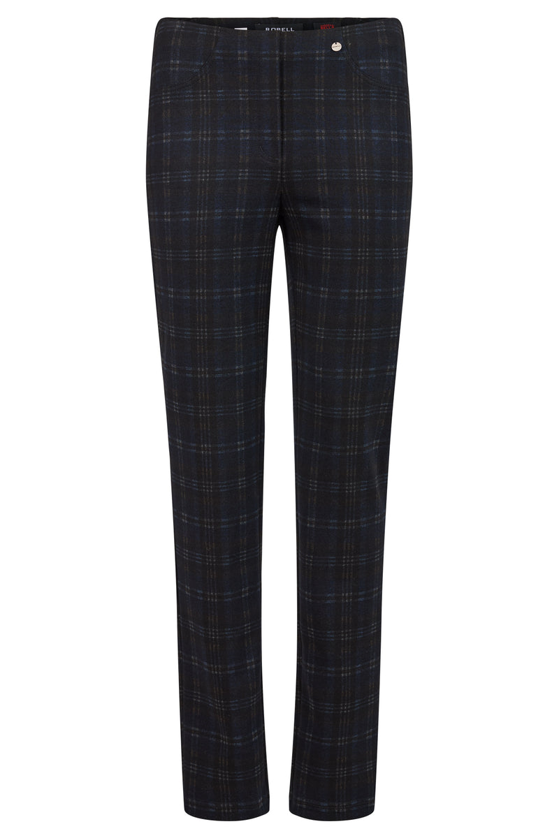 An image of the Robell Bella Tartan Trousers