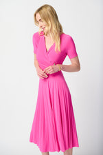 An image of the Joseph Ribkoff Short Sleeve Dress with Pleated Detail