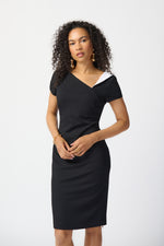 An image of the Joseph Ribkoff Cap Sleeve Dress with Back Zip