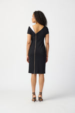 An image of the Joseph Ribkoff Cap Sleeve Dress with Back Zip