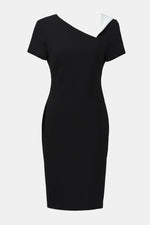 An image of the Joseph Ribkoff Cap Sleeve Dress with Back Zip