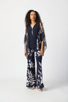 An image of the Joseph Ribkoff Wide Leg Floral Trousers