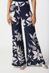 An image of the Joseph Ribkoff Wide Leg Floral Trousers