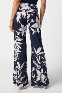 An image of the Joseph Ribkoff Wide Leg Floral Trousers
