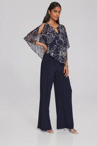 An image of the Joseph Ribkoff Short Sleeve Floral Top