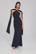 An image of the Joseph Ribkoff Long Halter Neck Dress