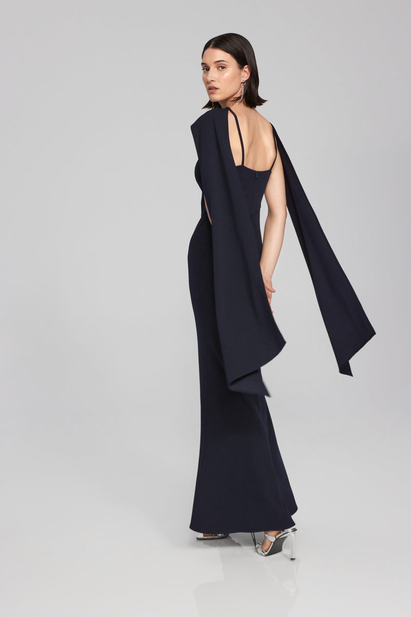 An image of the Joseph Ribkoff Long Halter Neck Dress