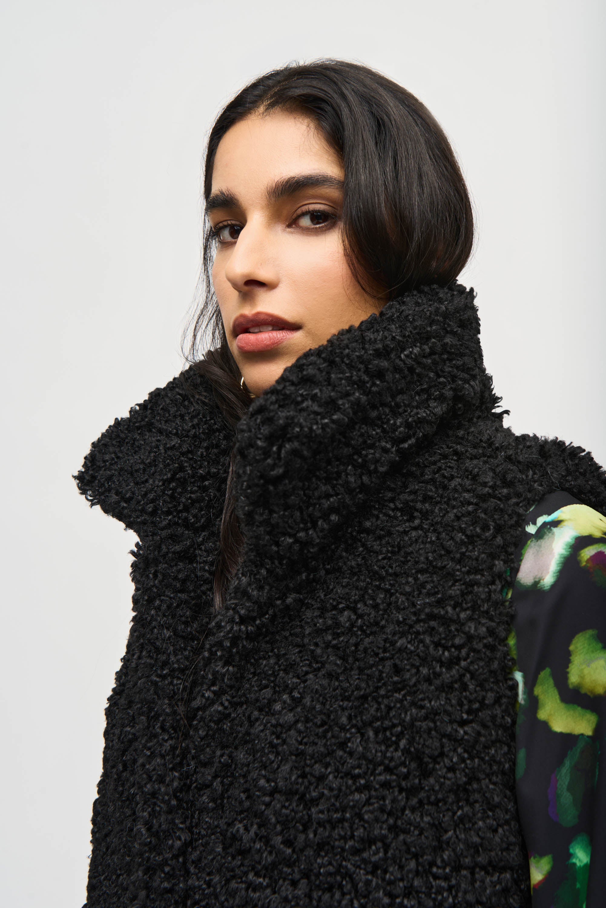 An image of the Joseph Ribkoff Faux Fur Gilet