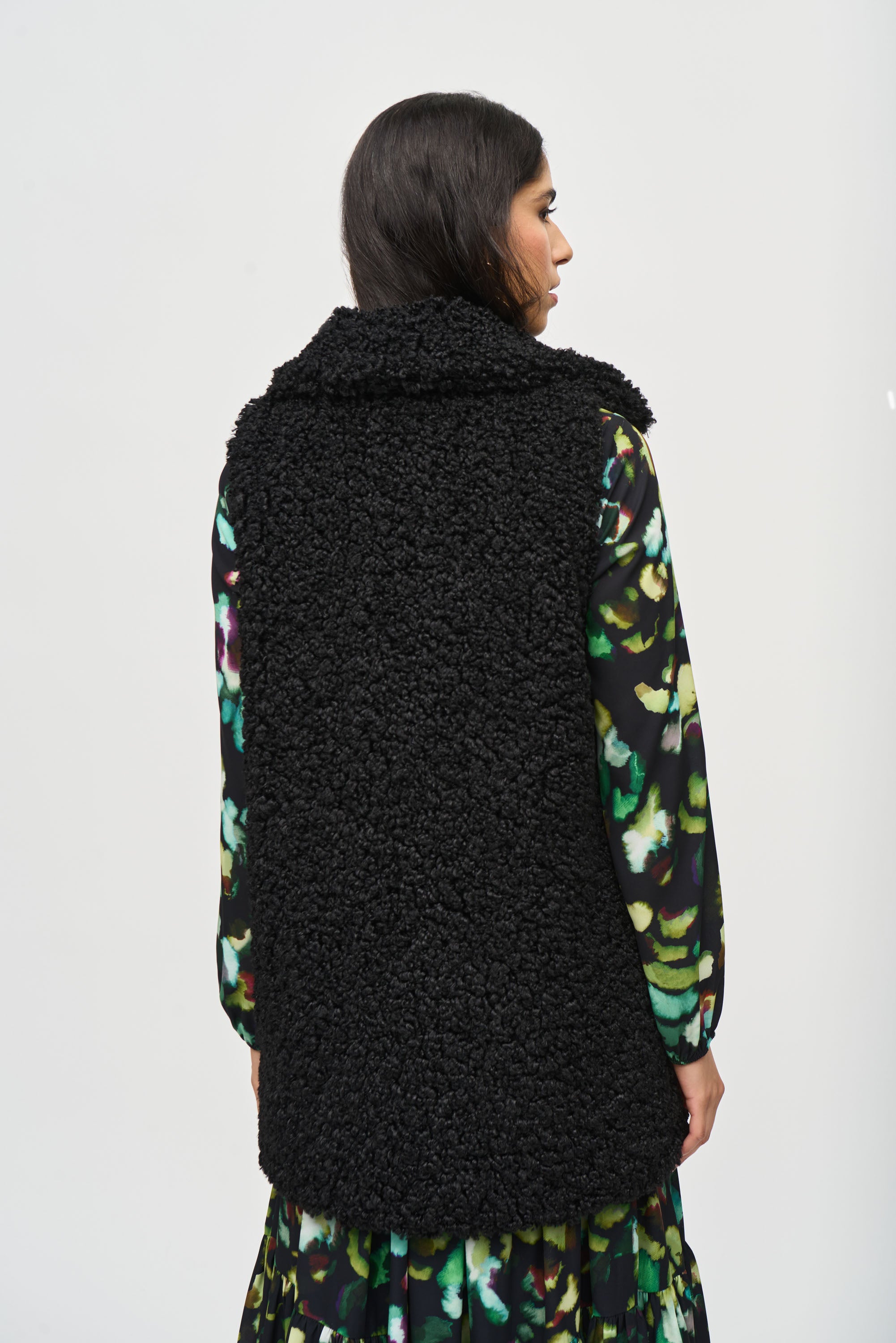 An image of the Joseph Ribkoff Faux Fur Gilet