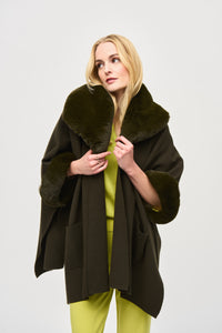 An image of the Joseph Ribkoff Faux Fur Cape