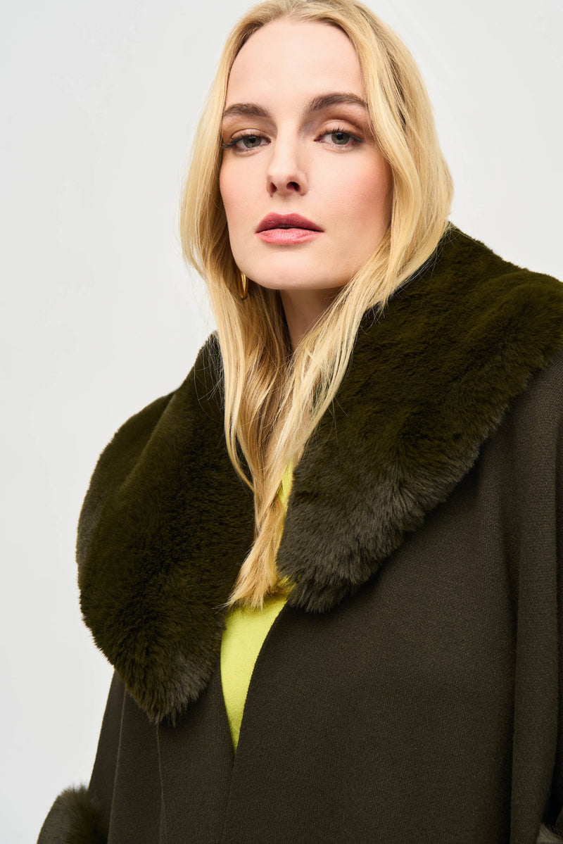 An image of the Joseph Ribkoff Faux Fur Cape