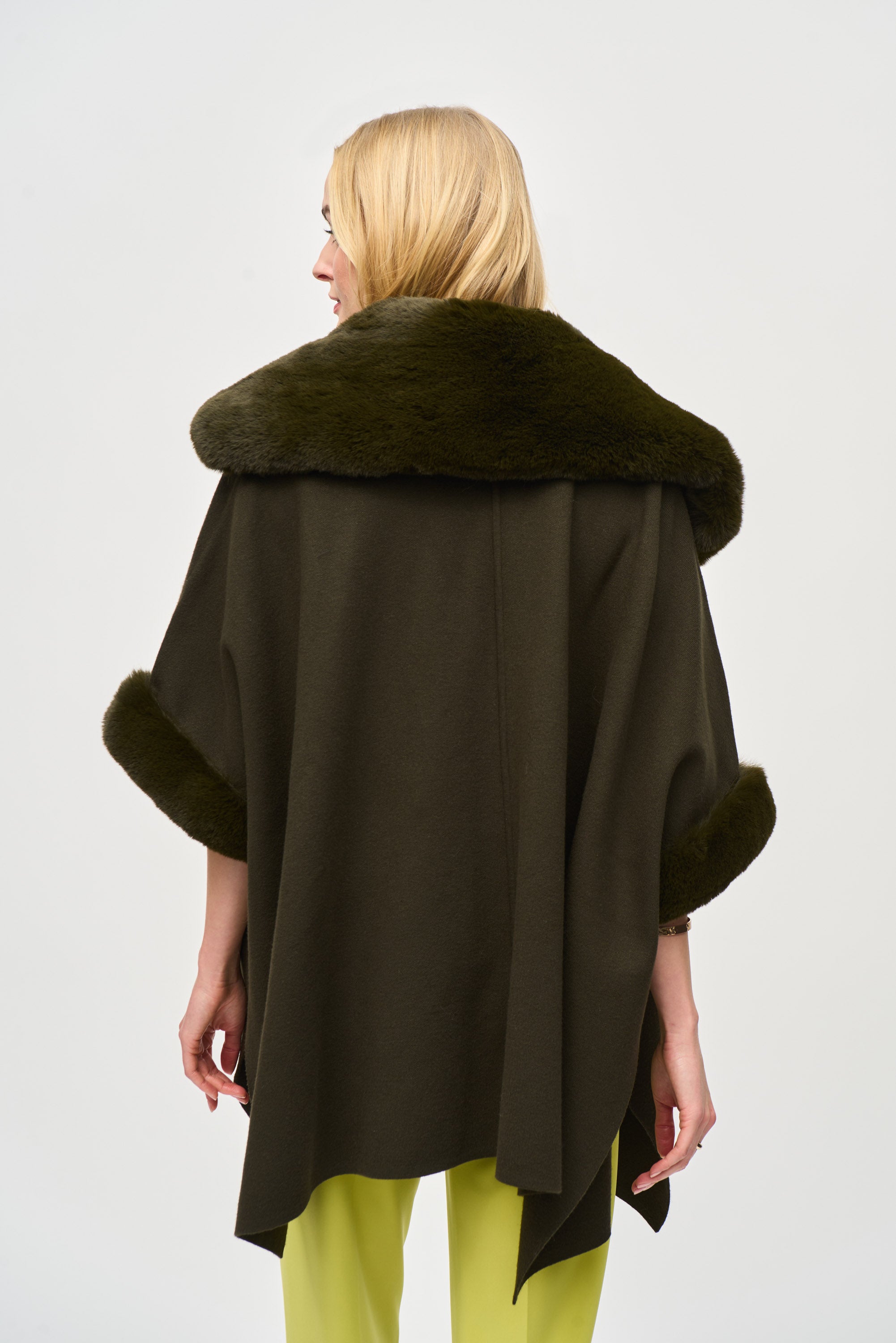An image of the Joseph Ribkoff Faux Fur Cape