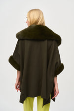 An image of the Joseph Ribkoff Faux Fur Cape