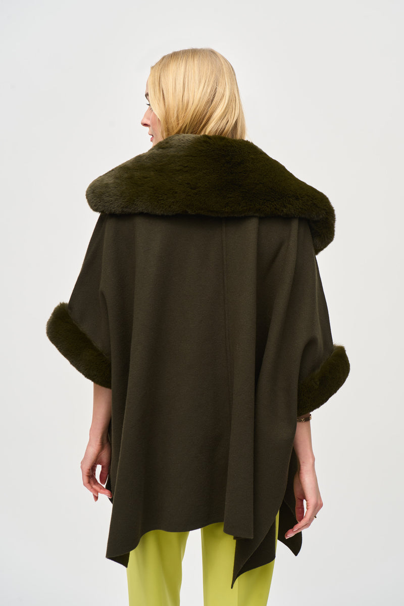 An image of the Joseph Ribkoff Faux Fur Cape