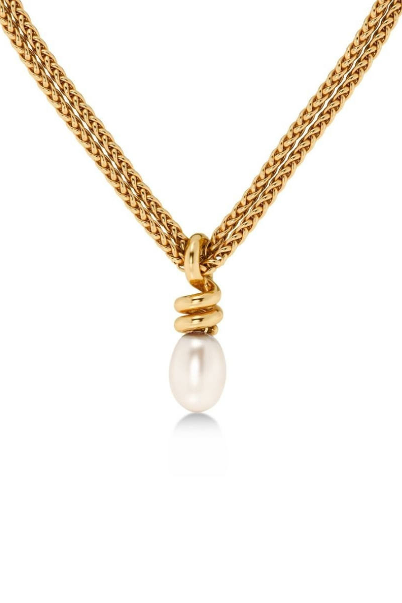 An image of the Edblad Swivel Necklace Pearl L Gold